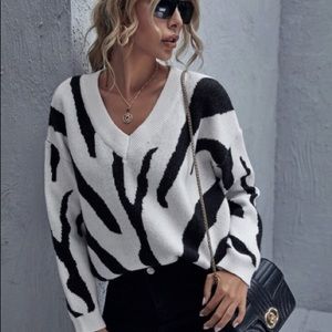 Cutest Shein Zebra Sweater